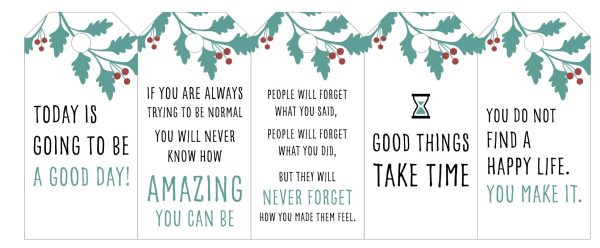 Christmas Messages - 5 message tags - Set 4