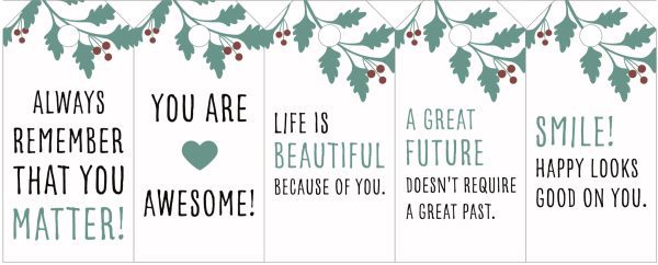 Christmas Messages - 5 message tags - Set 2