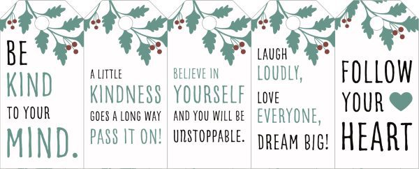 Christmas Messages - 5 message tags - Set 1