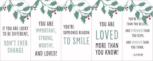 Christmas Messages - 5 message tags - Set 5