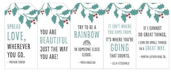 Christmas Messages - 5 message tags - Set 7